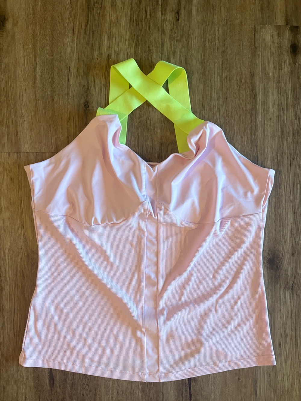 Original Penguin Women's Ribbed Crisscross Back Tennis Tank Top in Getalo Pink